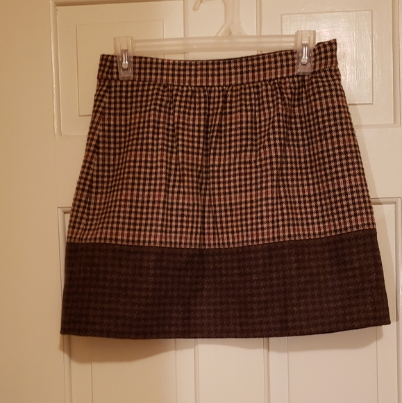 J Crew Houndstooth Check Mini Skirt size 2 - Picture 1 of 8
